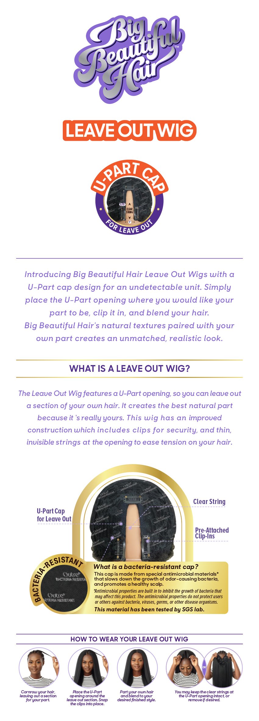 Big Beautiful Hair Leave Out Wig