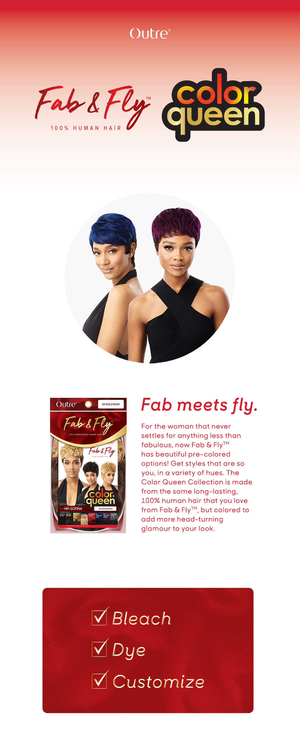 Outre Human Hair Wig Fab N Fly Color Queen Sofina – Hair Of Color ...