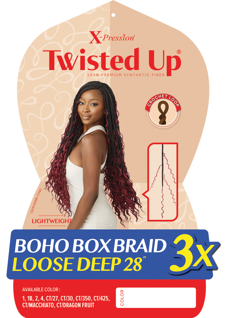  Boho Box Braid Loose Deep 28 3X