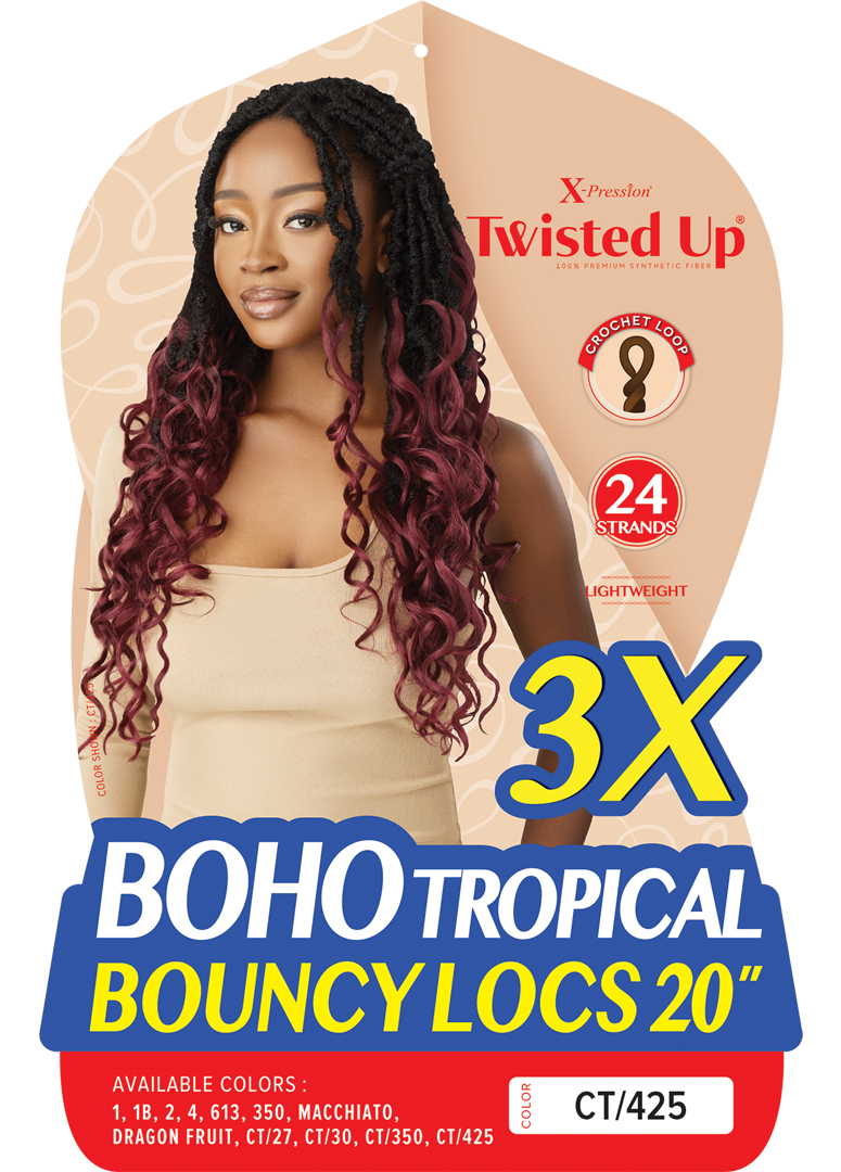  Boho Tropical Bouncy Locs 20 3X