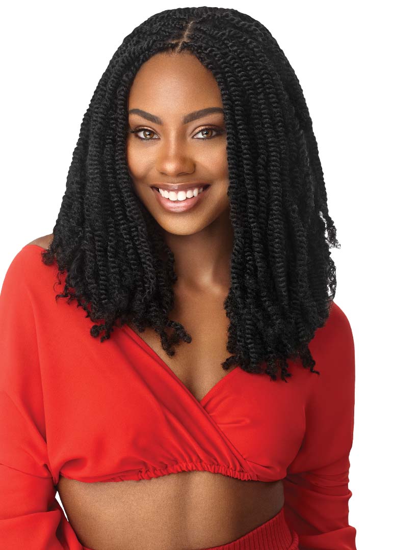 350 Red Spring Twist Hair Crochet Kinky Twist Braids Bulk 8 12