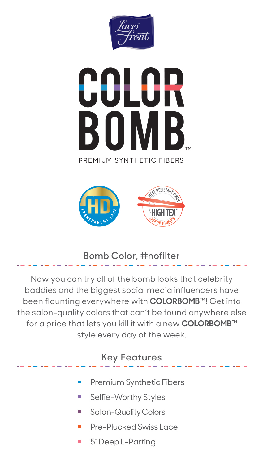 Lacefront Colorbomb Wig